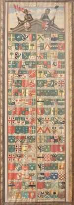 The arms and names of the noble and venerable Burgomasters of the city of Amsterdam, circa 1758