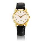 REF 2536 YELLOW GOLD WRISTWATCH WITH ENLARGED ROUNDED BEZEL AND UNUSUAL CURVED OVERLAPPING LUGS MADE IN 1957