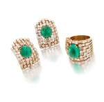 Emerald and diamond Demi-Parure (Demi-Parure in smeraldi e diamanti)