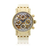 Reference CH7521S Opus  A yellow gold skeletonized automatic chronograph wristwatch with date and bracelet, Circa 2005