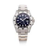 ROLEX | GMT-MASTER II, REFERENCE 116579SA, A WHITE GOLD, DIAMOND AND SAPPHIRE-SET DUAL TIME ZONE WRISTWATCH WITH BRACELET, CIRCA 2013