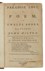 Milton, John | The first volume of the rare first American edition of Milton's epic