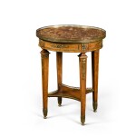 A Louis XVI style ormolu-mounted tulipwood occasional table, late 19th century