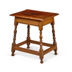 A William and Mary Walnut Turned and Joined Stool, Massachusetts, circa 1715