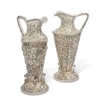 Pair of Unusual American Silver Ewers, S. Kirk & Son, Baltimore, MD, Circa 1890