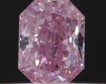 A 0.10 Carat Fancy Intense Purple-Pink Cut-Cornered Rectangular Diamond