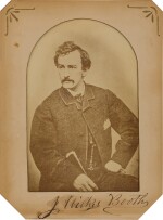 [Booth, John Wilkes] | One of the most reproduced portraits of the infamous Lincoln assassin, boldly signed
