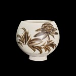 A large and superbly painted and incised Cizhou 'peony and butterfly' bowl, Song dynasty | 宋 磁州褐彩劃牡丹蝴蝶紋缽