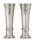 A Massive Pair of American Silver Tall Vases, Tiffany & Co., New York, circa 1909