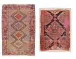 Lot including two Afshar carpets, Persian, circa 1900