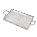 A silver two-handled tray, 20th century