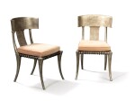 Pair of Klismos n. 3 chairs, designed circa 1930