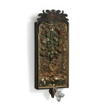 Very Fine and Rare William and Mary Quillwork Wall Sconce, Boston, Massachusetts, Circa 1740