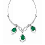 Emerald and Diamond Pendant-Necklace [祖母綠配鑽石吊墜項鏈]