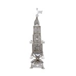 A Large Austrian Silver Filigree Spice Tower, Anton Stadler, Vienna, 1854