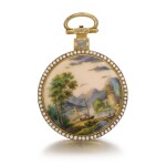 BERRUD & SON | A GOLD, ENAMEL AND PEARL-SET WATCH MADE FOR THE CHINESE MARKET, CIRCA 1820