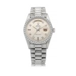 ROLEX | DAY-DATE, REF 1804  WHITE GOLD AND DIAMOND-SET WRISTWATCH WITH DAY, DATE AND BRACELET  CIRCA 1979