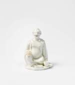 An Early Meissen White Porcelain Figure of a Pagod, 1712-13