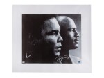 Michael Jordan & Muhammad Ali Dual Signed 32 x 28" Canvas Print (PSA/DNA, UDA)