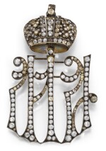 A silver and gold Maid Of Honour cypher, Hahn, St Petersburg, circa 1901, number 139