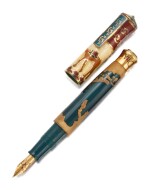 OMAS | A LIMITED EDITION ENAMEL AND GOLD PLATED FOUNTAIN PEN, CIRCA 2000
