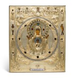 A SILVER-GILT ICON OF THE MOTHER OF GOD OF THE SIGN, MOSCOW, 1860