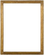 An 18th century or later Baroque reverse giltwood frame