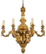 A George I style carved giltwood chandelier, eary 20th century, possibly by Lenygon & Co.