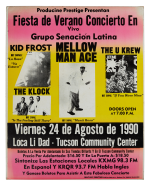 Fiesta de Verano at the Tucson Community Center concert poster, 1990