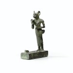 Egyptian bronze figure of Bastet, 26th dynasty, 664-525 B.C.     