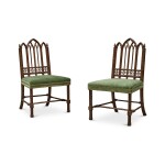 A Pair of George III 'Gothick' Mahogany Side Chairs, circa 1765