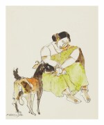 K. LAXMA GOUD | UNTITLED (WOMAN WITH GOAT)