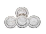 FOUR UNUSUAL DANISH SILVER PLATES, EARLY 19TH CENTURY