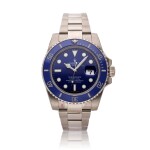 Reference 116619LB Submariner 'Smurf' | A white gold wristwatch with date and bracelet, Circa 2008