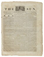 (BASEBALL) | A very early mention of baseball in The Sun, No. 169. New York: Published by Benj. H. Day & Geo. W. Wisner, Wednesday, March 19, 1834