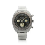  ETERNA | REFERENCE 154 TRI-COMPAX A STAINLESS STEEL CHRONOGRAPH WRISTWATCH WITH BRACELET, CIRCA 1969