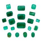 Collection of loose emeralds