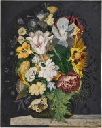 Still life with flowers and insects    