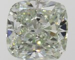 A 1.28 Carat Cushion-Cut Fancy Green Diamond, SI2 Clarity