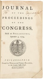 Continental Congress | The rare first editions with remarkable provenance