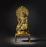 A magnificent and extremely rare gilt-bronze figure of Padmapani Tang dynasty | 唐 鎏金銅蓮華手觀音坐像