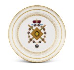 A PORCELAIN PLATE FROM THE PRINCE BARYATINSKY SERVICE, IMPERIAL PORCELAIN FACTORY, ST PETERSBURG, PERIOD OF ALEXANDER II (1855-1881)