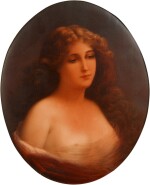 A Berlin (K.P.M.) Oval Plaque of a Beauty, Late 19th Century