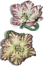 A PAIR OF FRANKENTHAL TULIP-FORM PIERCED DISHES, CIRCA 1770