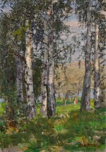 Strollers in the Birch Forest