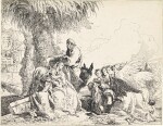 GIOVANNI DOMENICO TIEPOLO | REST ON THE FLIGHT INTO EGYPT; THE HOLY FAMILY; AND THE ENTOMBMENT (DE VESME 12, 13, 48; RIZZI 79, 80, 54)