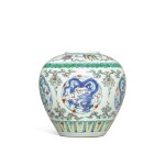 A rare doucai 'dragon' jar, Mark and period of Yongzheng | 清雍正 鬥彩團雲龍紋罐 《大清雍正年製》款
