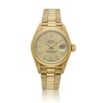 Reference 69178 Datejust  A yellow gold automatic wristwatch with date and bracelet, Circa 1986