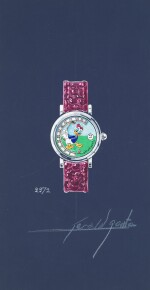 An original prototype design of a Gerald Genta Fantasy wristwatch with accompanying NFT, Circa 1994