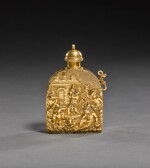 After designs by Peter Flötner (circa 1490-1546) | German, probably Nuremberg, circa 1540-1550 | Wine flask with Bacchic subjects